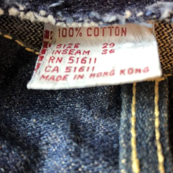 Sergio Valente VTG Mid 70s Dark Indigo Wash High Waist Jeans contrast Stitching - Picture 9 of 9